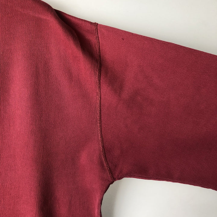 Ralph Lauren CHAPS Henley neck thermal long T-shirt, men's size L cotton wine-red Vintage Second Hand