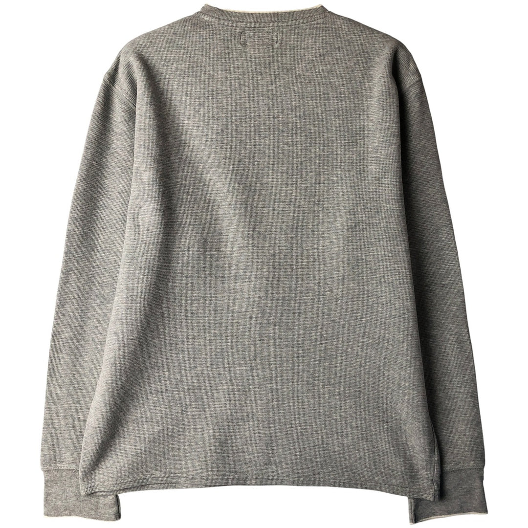 Ralph Lauren POLO RALPH LAUREN Thermal Ron T Waffle Men's L size cotton gray type Vintage Second Hand