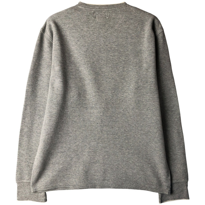 Ralph Lauren POLO RALPH LAUREN Thermal Ron T Waffle Men's L size cotton gray type Vintage Second Hand