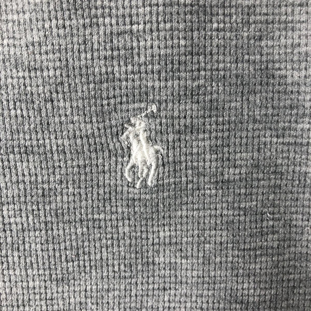 Ralph Lauren POLO RALPH LAUREN Thermal Ron T Waffle Men's L size cotton gray type Vintage Second Hand