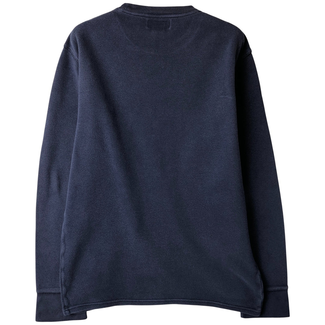 Ralph Lauren POLO RALPH LAUREN Thermal Ron T Waffle Men's L size cotton navy blue type Vintage Second Hand