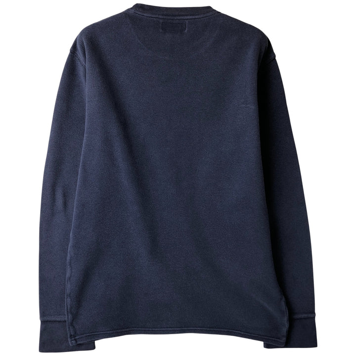 Ralph Lauren POLO RALPH LAUREN Thermal Ron T Waffle Men's L size cotton navy blue type Vintage Second Hand