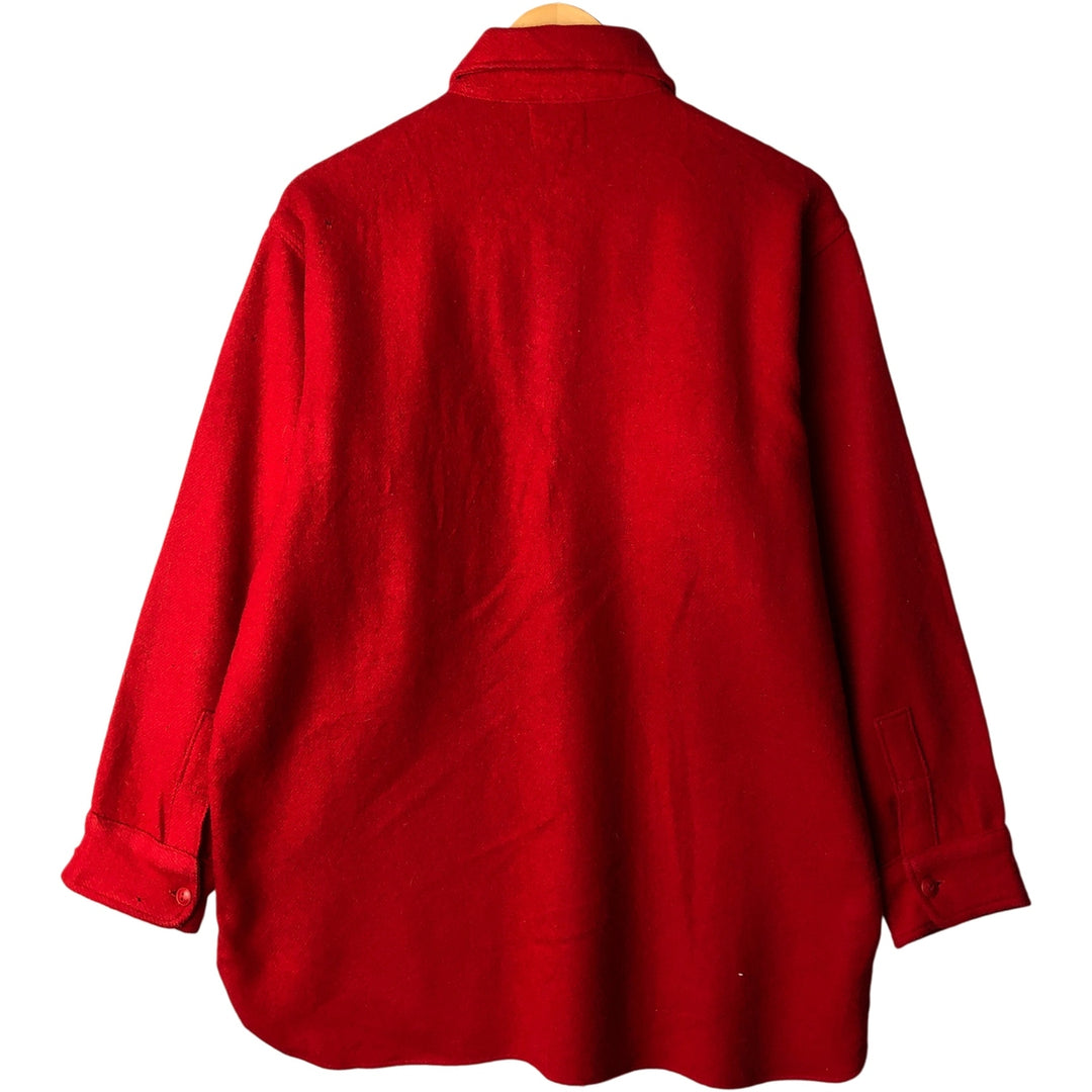 Vintage 1950'S Woolrich wool shirt, size L, men's cotton red type Vintage Second Hand