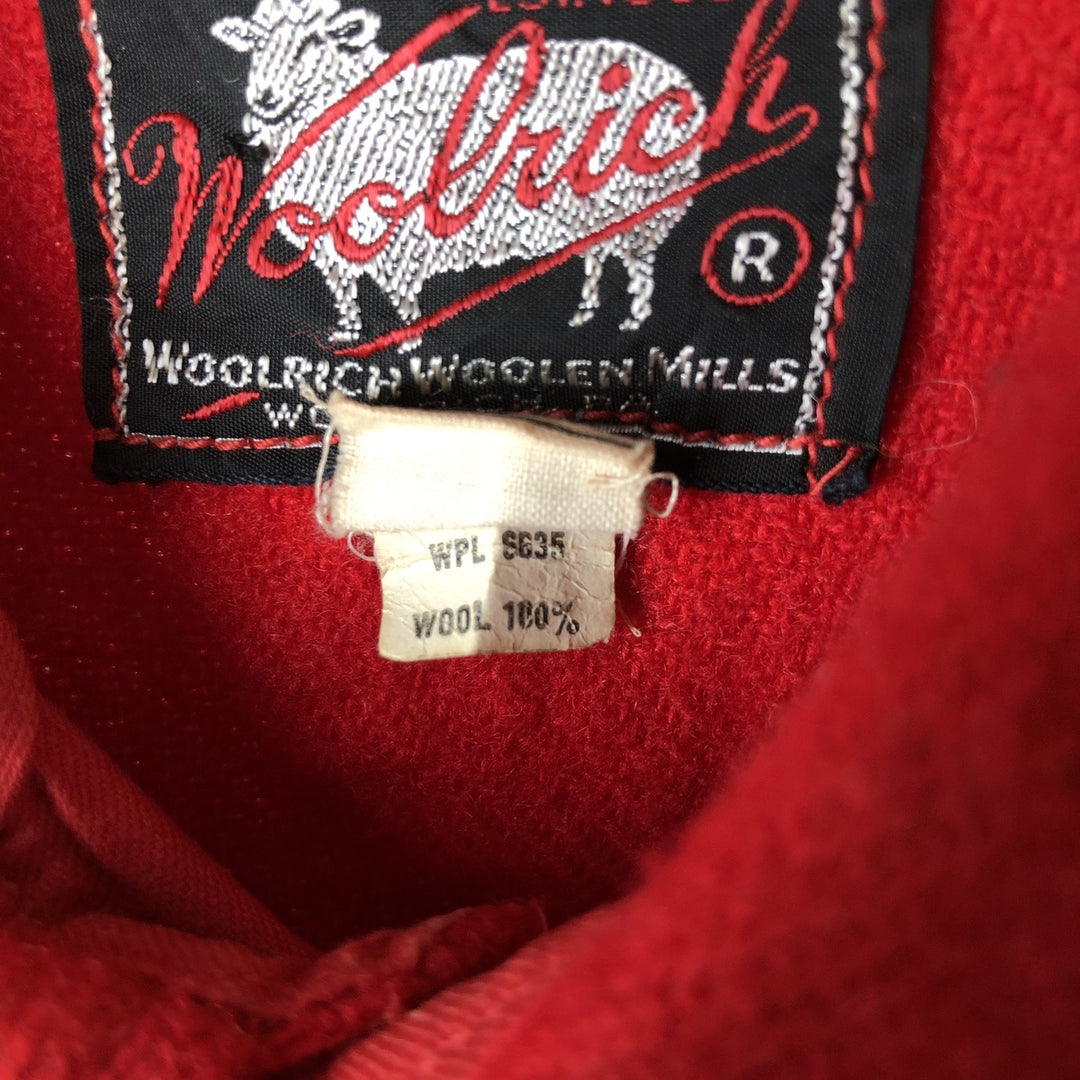 Vintage 1950'S Woolrich wool shirt, size L, men's cotton red type Vintage Second Hand