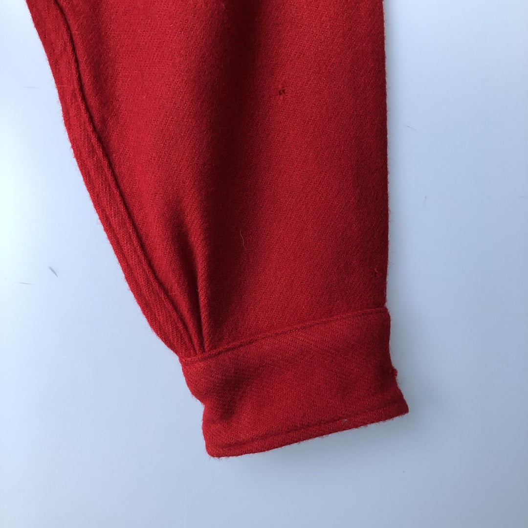 Vintage 1950'S Woolrich wool shirt, size L, men's cotton red type Vintage Second Hand