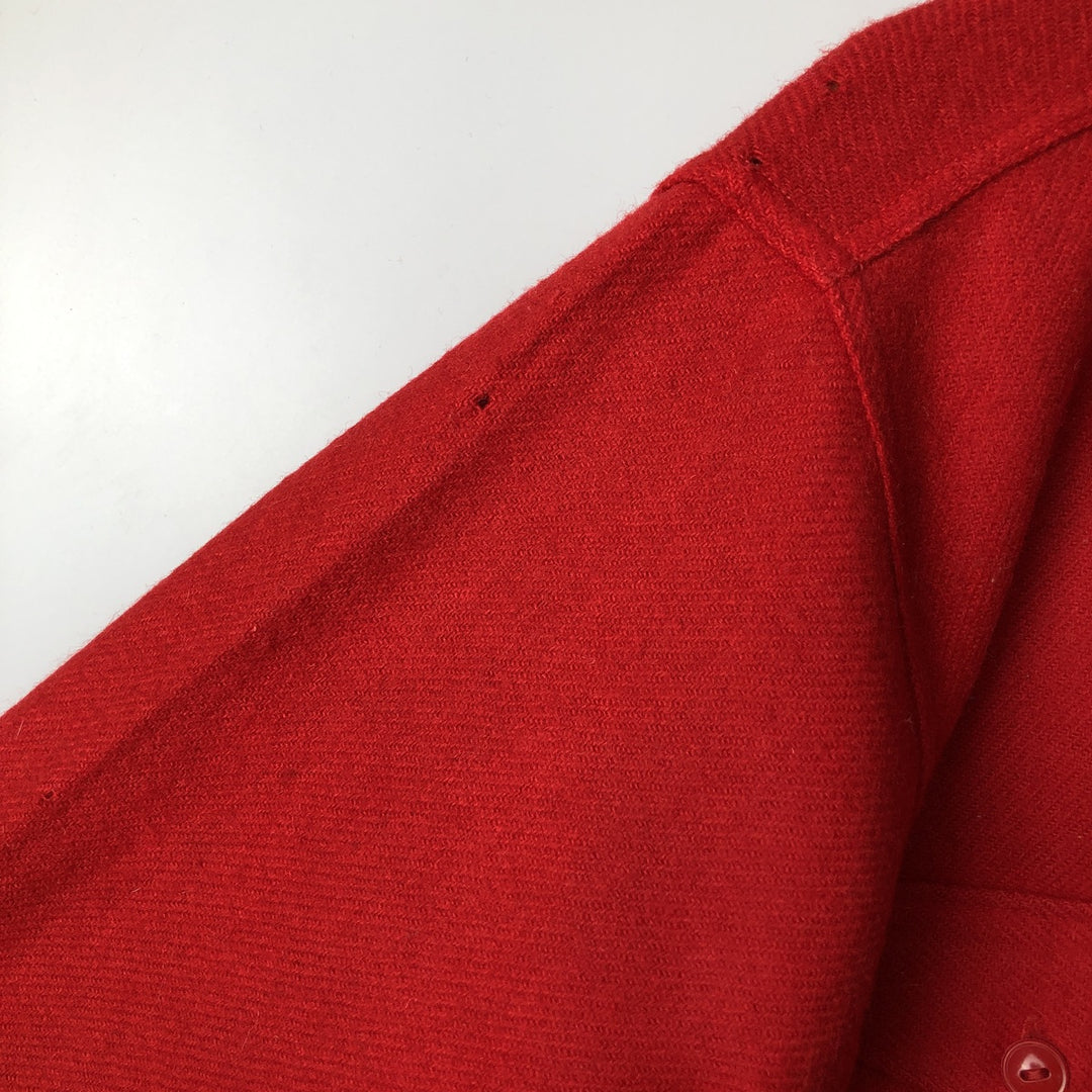 Vintage 1950'S Woolrich wool shirt, size L, men's cotton red type Vintage Second Hand