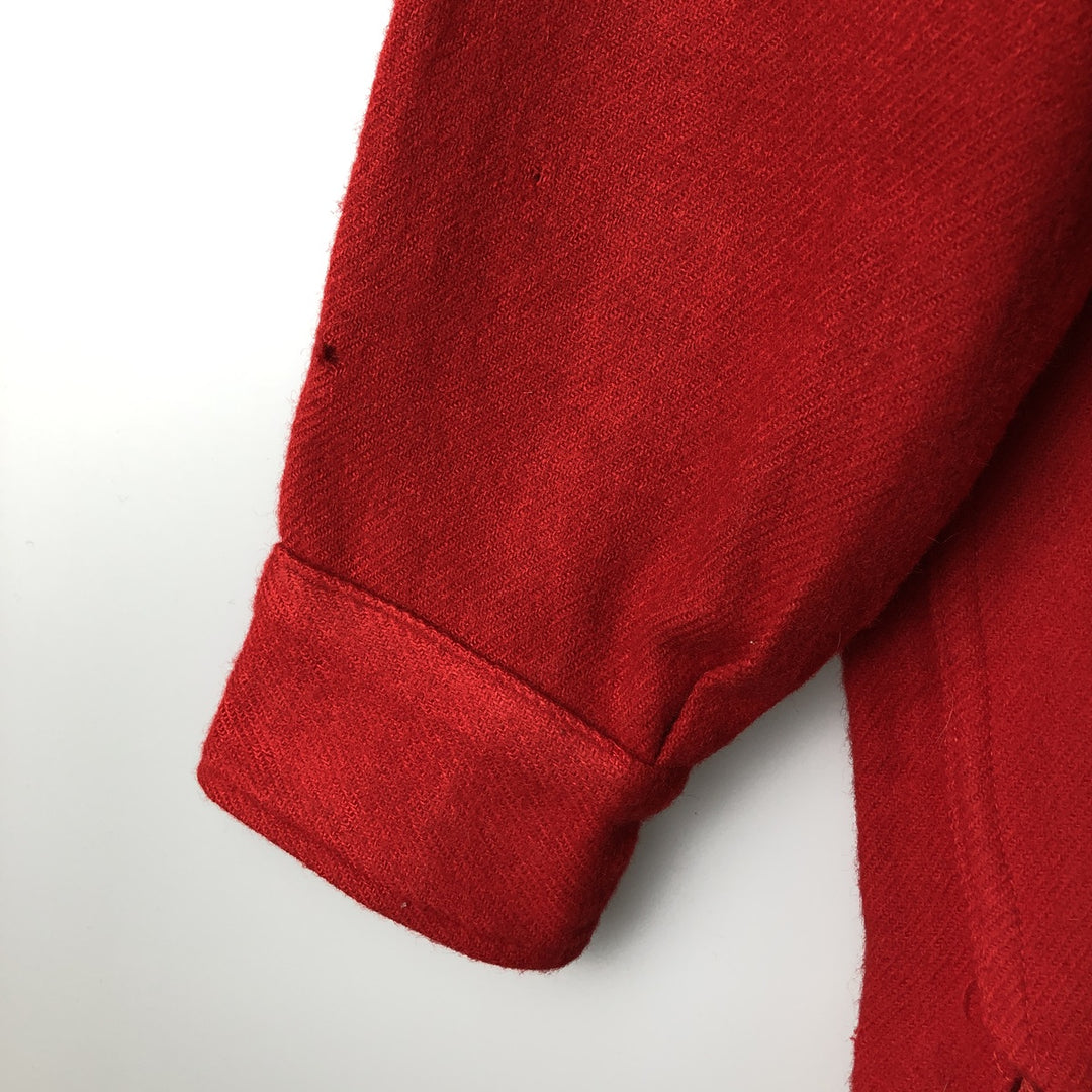 Vintage 1950'S Woolrich wool shirt, size L, men's cotton red type Vintage Second Hand