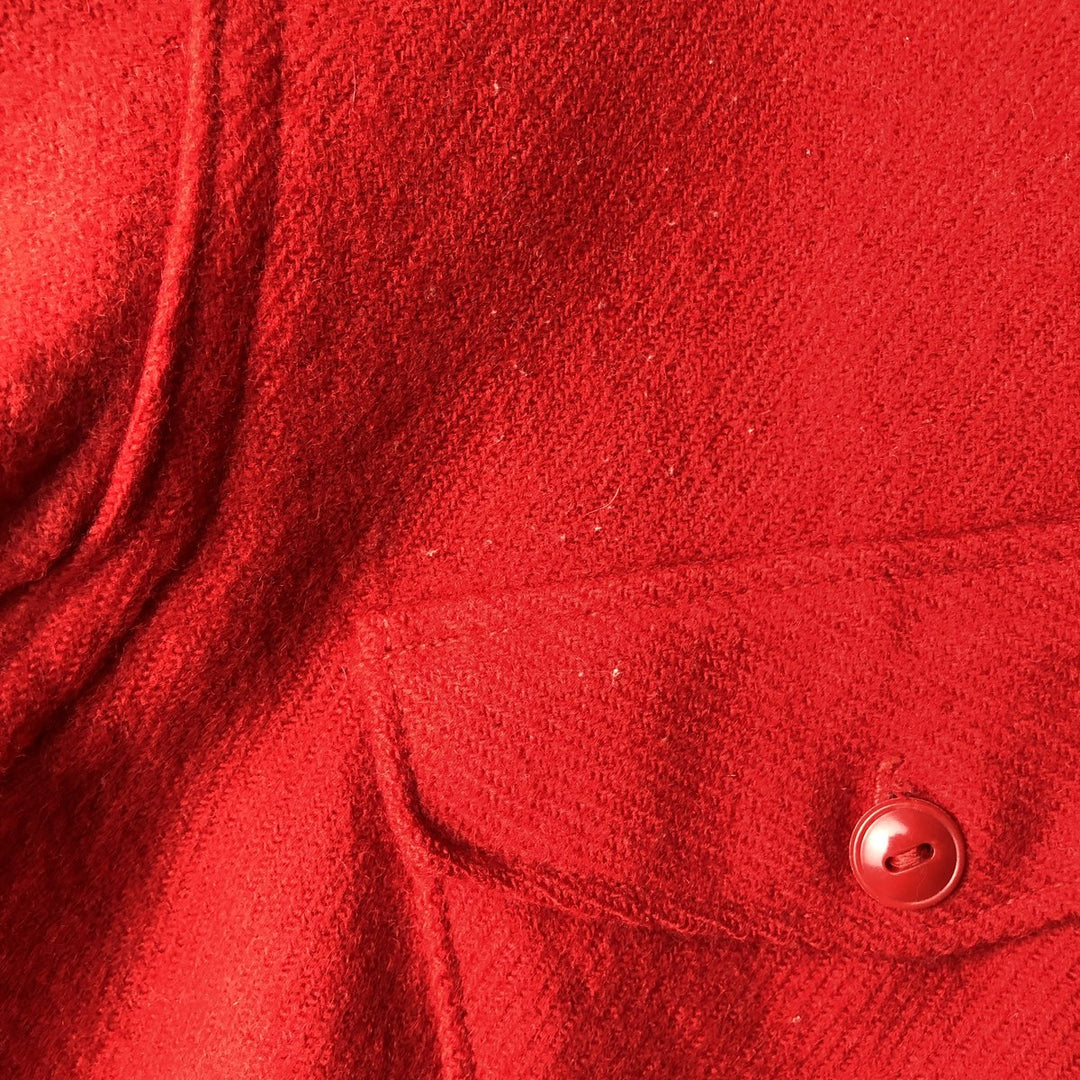 Vintage 1950'S Woolrich wool shirt, size L, men's cotton red type Vintage Second Hand