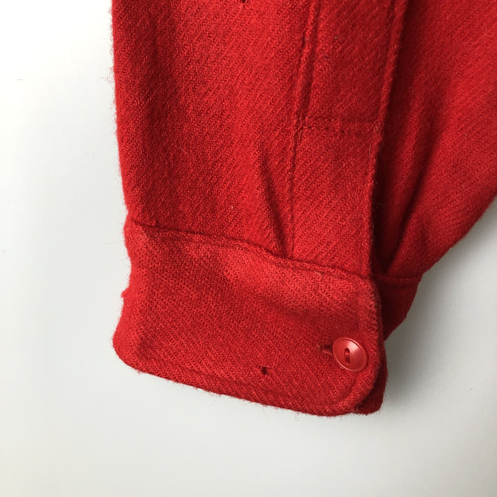 Vintage 1950'S Woolrich wool shirt, size L, men's cotton red type Vintage Second Hand