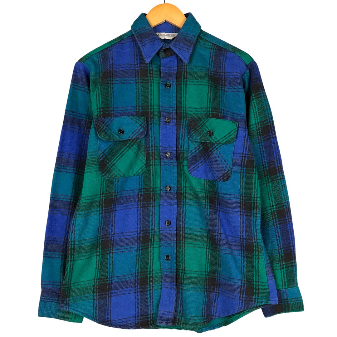 FIELD AND STREAM Long Sleeve Flannel Check Shirt, Men's Size M unclear blue type Vintage Second Hand