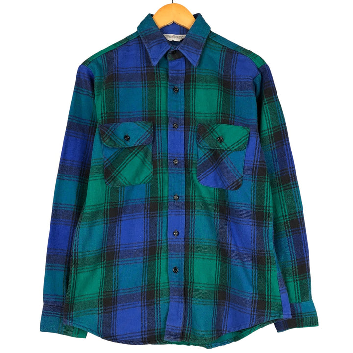 FIELD AND STREAM Long Sleeve Flannel Check Shirt, Men's Size M unclear blue type Vintage Second Hand