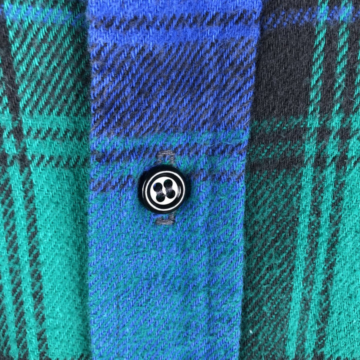 FIELD AND STREAM Long Sleeve Flannel Check Shirt, Men's Size M unclear blue type Vintage Second Hand