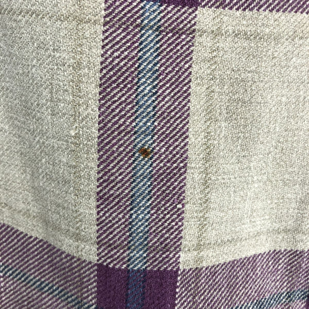 2000'S WOOLRICH Long Sleeve Flannel Check Shirt, Men's Size L cotton purple type Vintage Second Hand