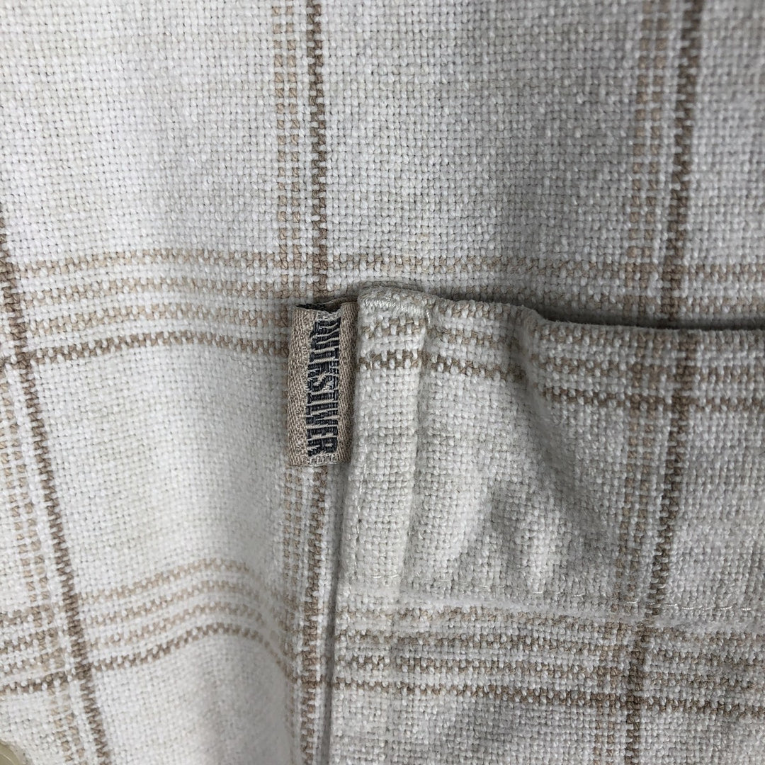 QUIKSILVER Long Sleeve Flannel Check Shirt, Men's Size XL cotton ivory Vintage Second Hand