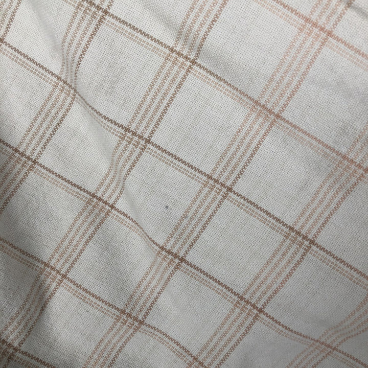 QUIKSILVER Long Sleeve Flannel Check Shirt, Men's Size XL cotton ivory Vintage Second Hand