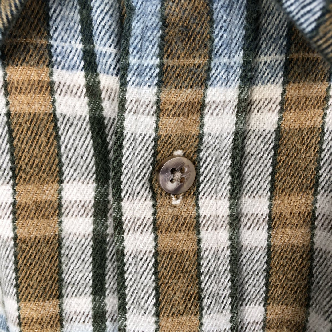 Field Master Long Sleeve Flannel Check Shirt, Men's XL cotton green type Vintage Second Hand