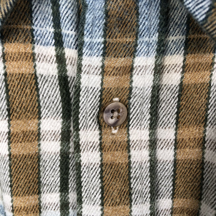 Field Master Long Sleeve Flannel Check Shirt, Men's XL cotton green type Vintage Second Hand