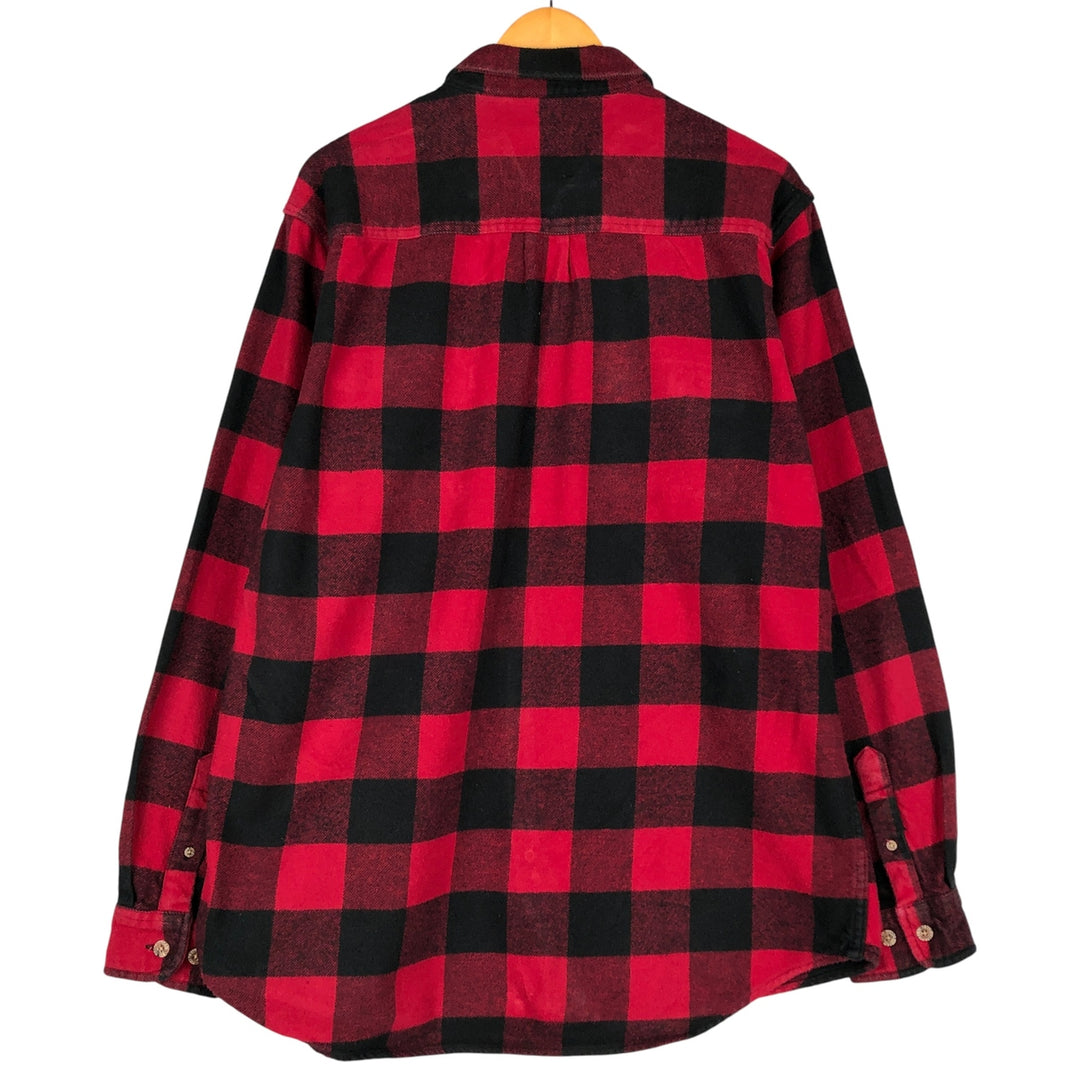 Field & Stream Buffalo Check Long Sleeve Flannel Check Shirt, Men's Size XL cotton red type Vintage Second Hand