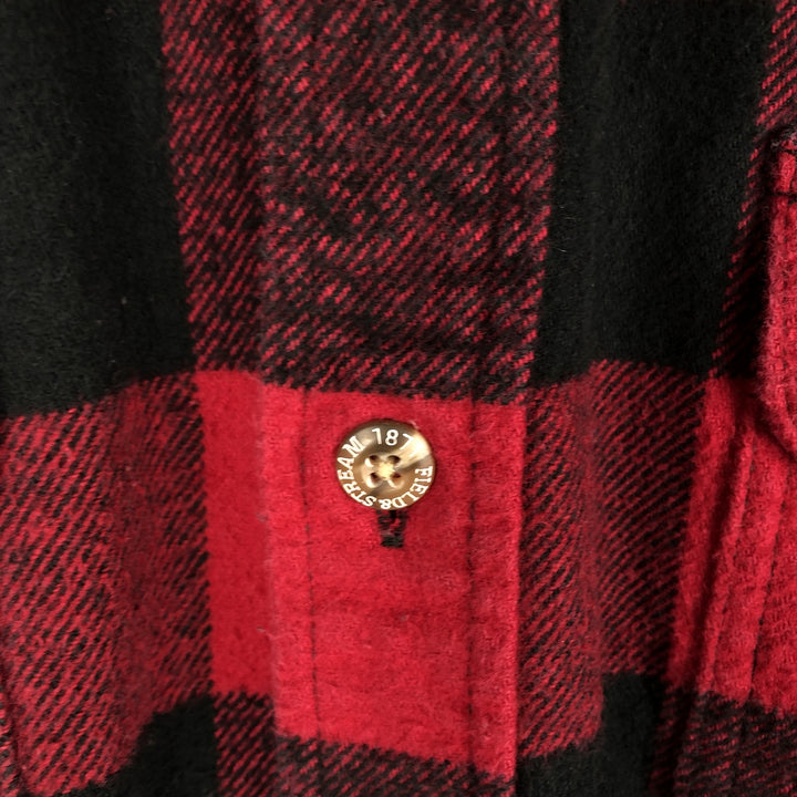 Field & Stream Buffalo Check Long Sleeve Flannel Check Shirt, Men's Size XL cotton red type Vintage Second Hand
