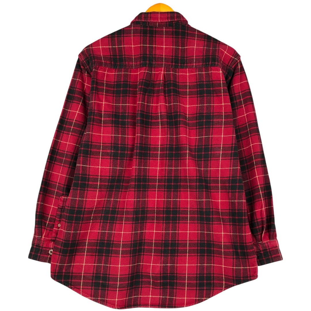 Field and Stream Tartan Check Long Sleeve Flannel Check Shirt, Men's Size L cotton red type Vintage Second Hand