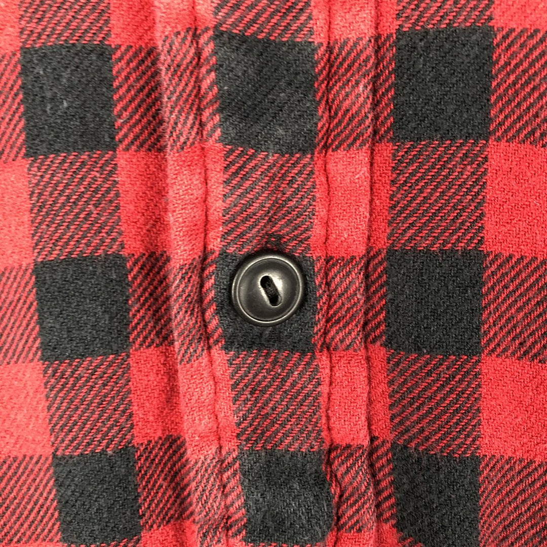 Ralph Lauren POLO RALPH LAUREN buffalo check long-sleeved light flannel check shirt, men's size S cotton red type Vintage Second Hand