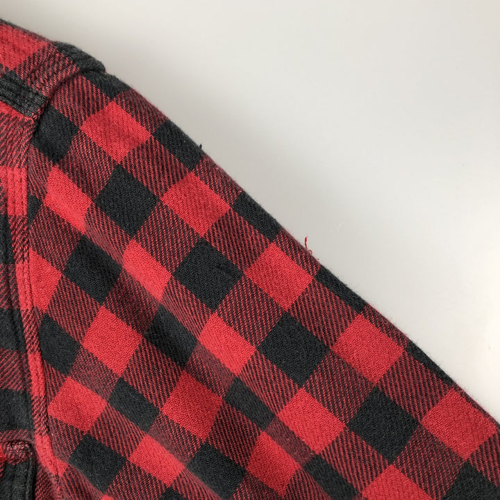 Ralph Lauren POLO RALPH LAUREN buffalo check long-sleeved light flannel check shirt, men's size S cotton red type Vintage Second Hand
