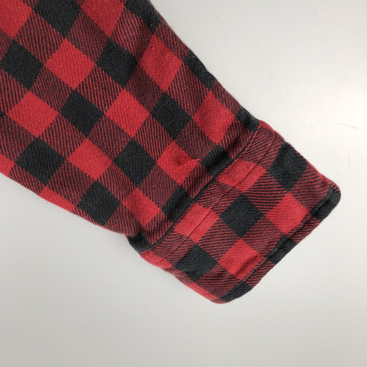 Ralph Lauren POLO RALPH LAUREN buffalo check long-sleeved light flannel check shirt, men's size S cotton red type Vintage Second Hand