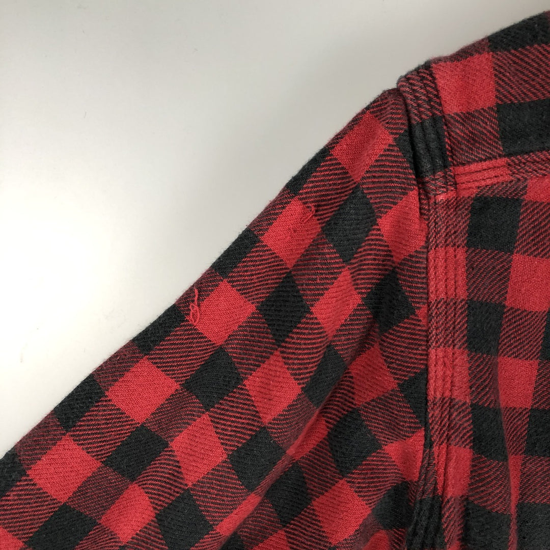Ralph Lauren POLO RALPH LAUREN buffalo check long-sleeved light flannel check shirt, men's size S cotton red type Vintage Second Hand
