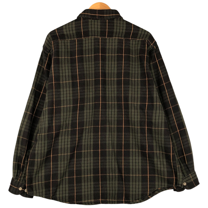 Carhartt Long Sleeve Flannel Check Shirt, Men's XL unclear Green type dark green Vintage Second Hand