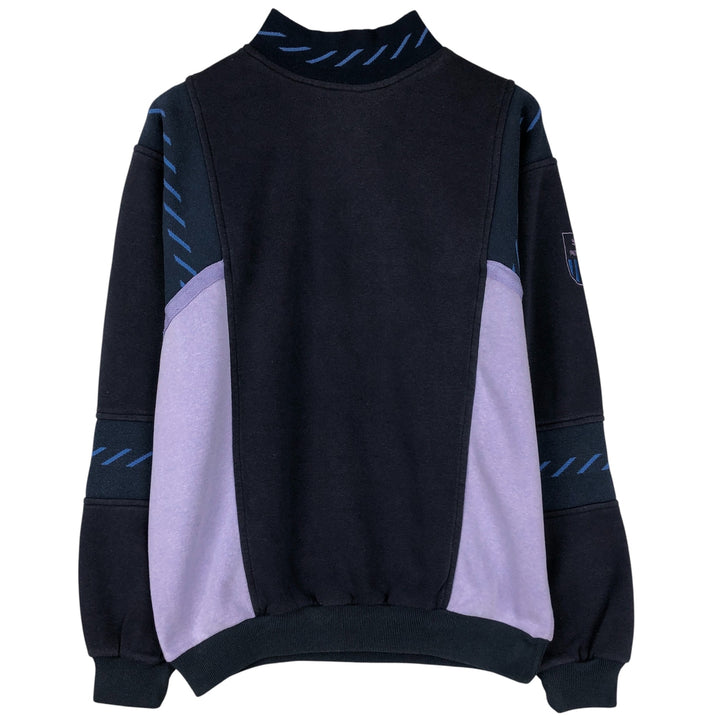 Vintage 90'S Puma high-neck sweatshirt, size M, men's polyester navy blue type Vintage Second Hand