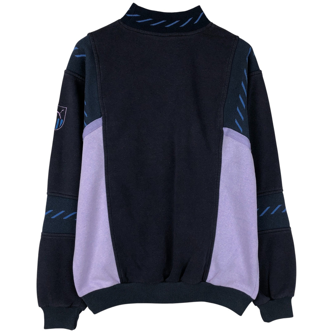 Vintage 90'S Puma high-neck sweatshirt, size M, men's polyester navy blue type Vintage Second Hand