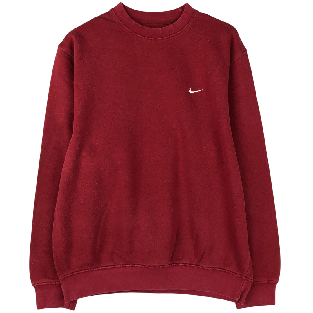 00'S Nike One Point Logo Sweatshirt Trainer Men's M size cotton red type Vintage Second Hand