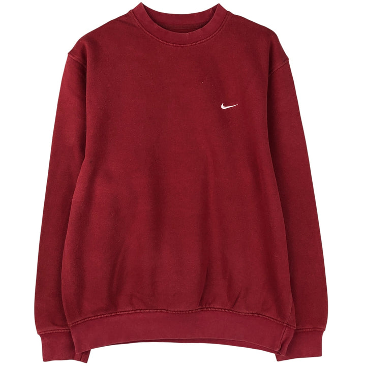 00'S Nike One Point Logo Sweatshirt Trainer Men's M size cotton red type Vintage Second Hand