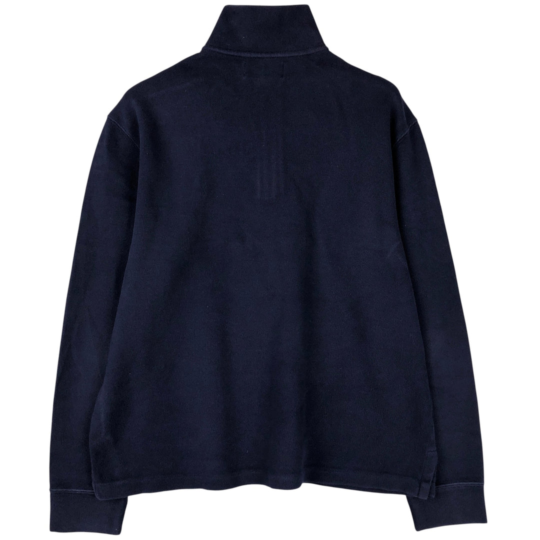 Ralph Lauren POLO by Ralph Lauren Half-Zip Sweatshirt, Men's M cotton navy blue type Vintage Second Hand