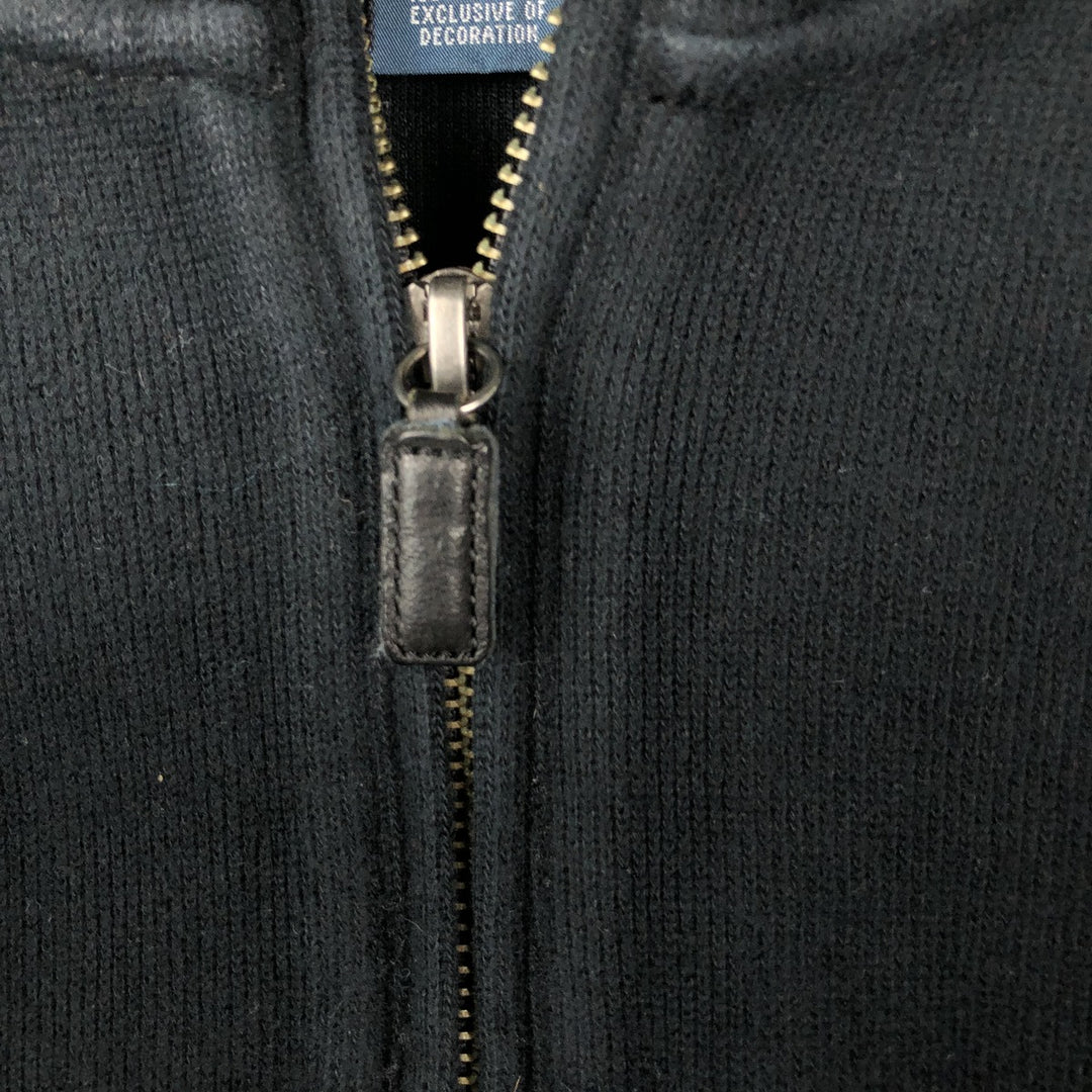 Ralph Lauren POLO by Ralph Lauren Half-Zip Sweatshirt, Men's XL cotton black type Vintage Second Hand