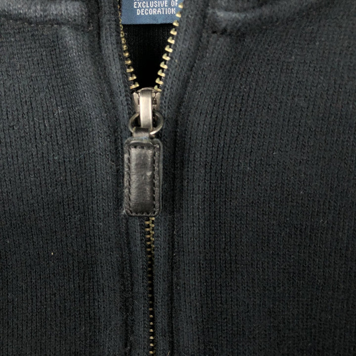 Ralph Lauren POLO by Ralph Lauren Half-Zip Sweatshirt, Men's XL cotton black type Vintage Second Hand