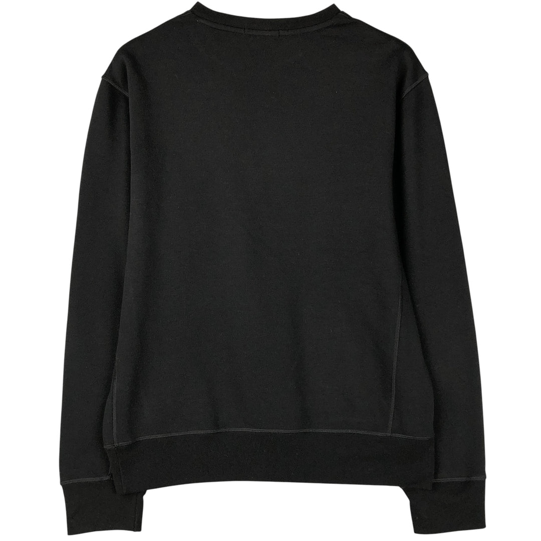 Ralph Lauren POLO SPORT logo sweatshirt, men's size M polyester black type Vintage Second Hand