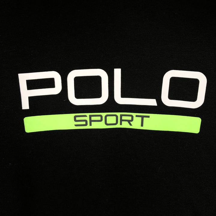 Ralph Lauren POLO SPORT logo sweatshirt, men's size M polyester black type Vintage Second Hand