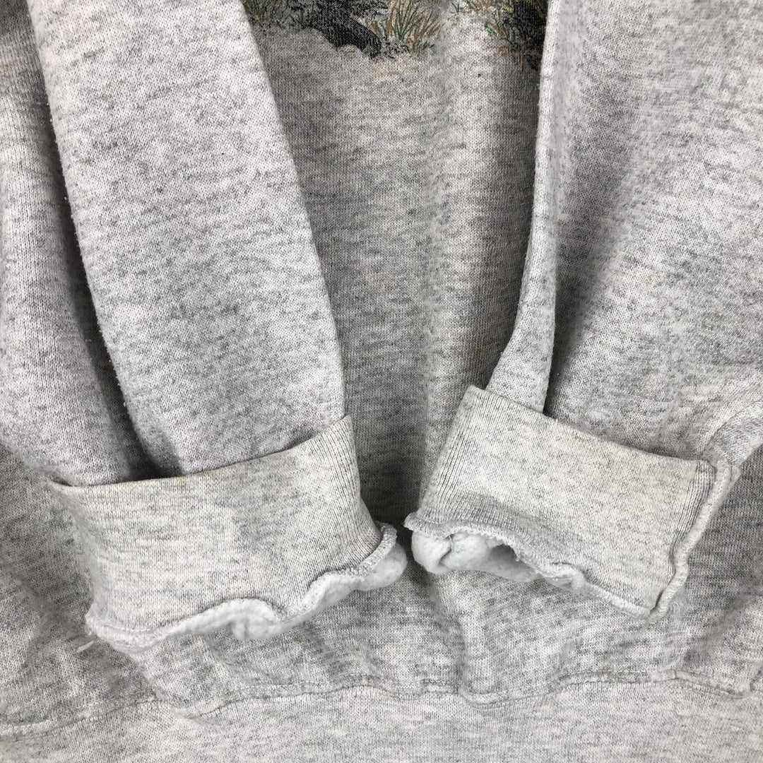 Vintage 90'S Tartex Super Weight Eagle Pattern Animal Print Sweatshirt, Men's Size XL cotton gray type Vintage Second Hand