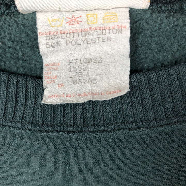 Vintage Ash Creek fish and animal print sweatshirt from the 1990s, made in Canada, size L. cotton Green type dark green Vintage Second Hand