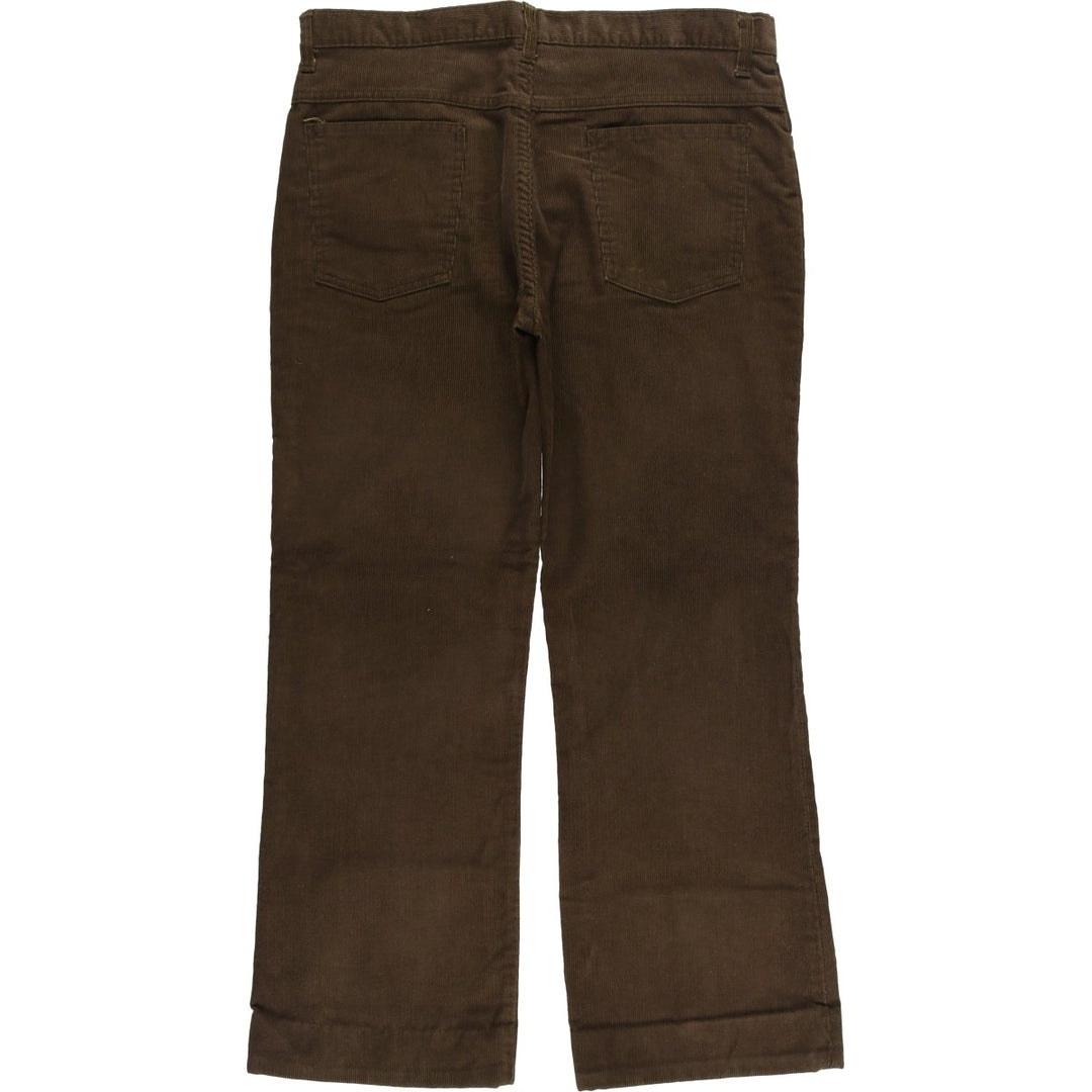 Flare-cut corduroy pants, made in the USA, men's size W35 unclear brown type Vintage Second Hand
