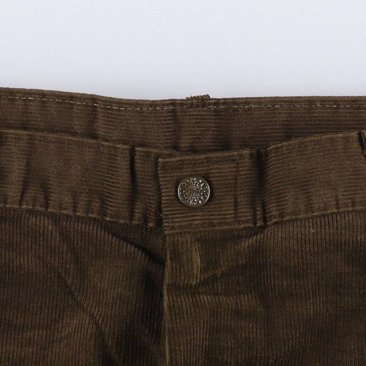 Flare-cut corduroy pants, made in the USA, men's size W35 unclear brown type Vintage Second Hand