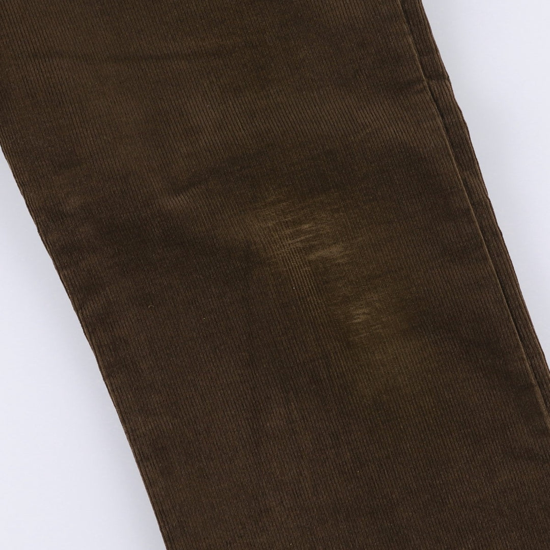Flare-cut corduroy pants, made in the USA, men's size W35 unclear brown type Vintage Second Hand