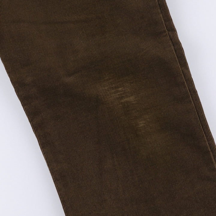 Flare-cut corduroy pants, made in the USA, men's size W35 unclear brown type Vintage Second Hand