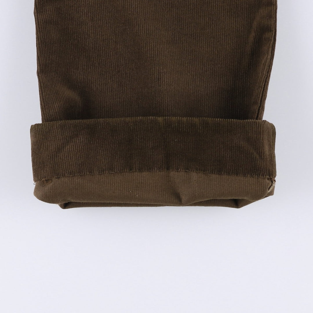 Flare-cut corduroy pants, made in the USA, men's size W35 unclear brown type Vintage Second Hand