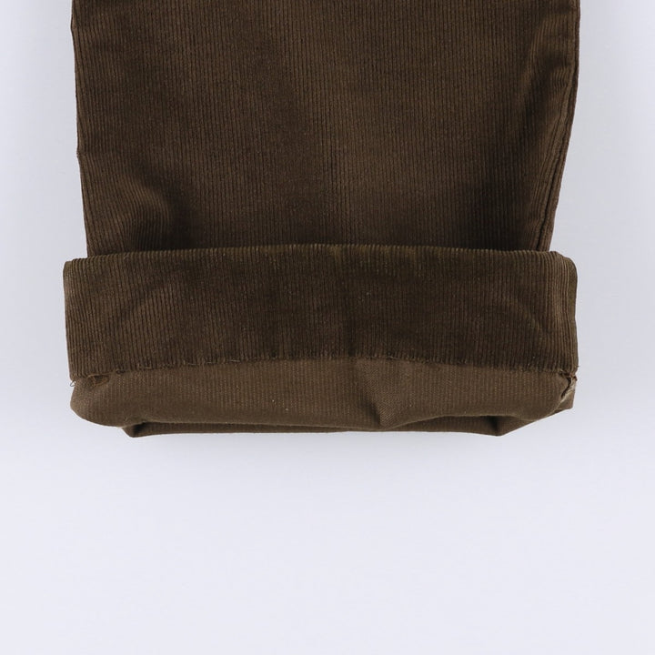 Flare-cut corduroy pants, made in the USA, men's size W35 unclear brown type Vintage Second Hand