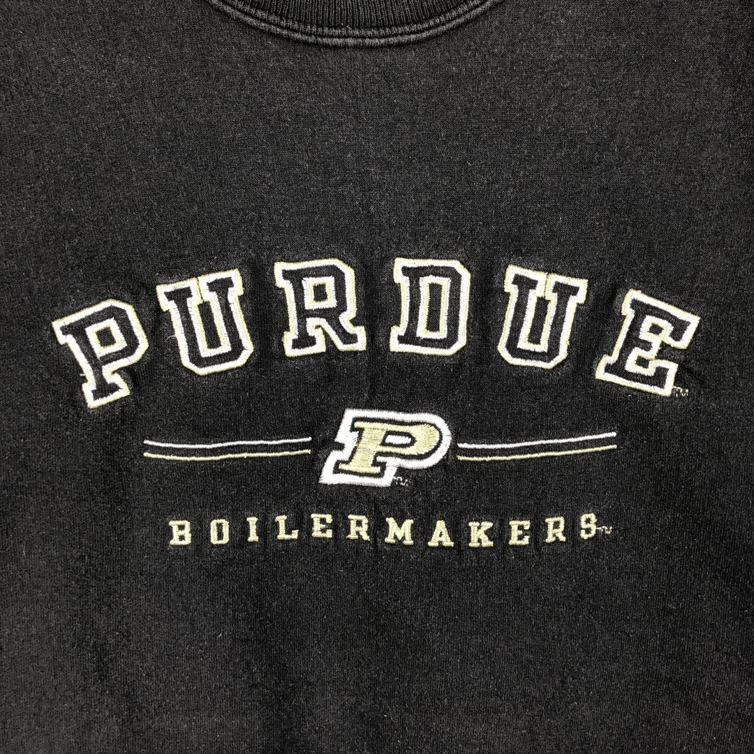 90'S Vintage Champion Purdue University College Sweatshirt, Men's Size L cotton Charcoal Vintage Second Hand