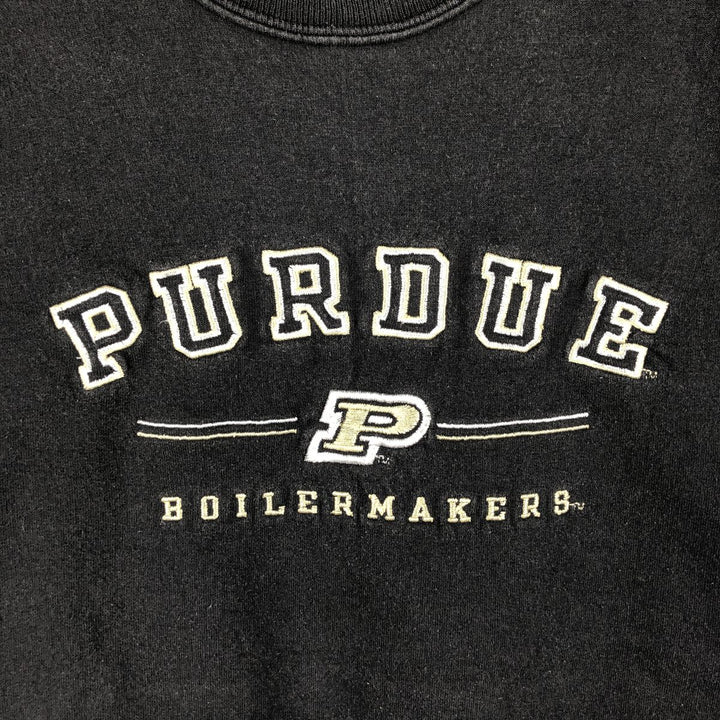 90'S Vintage Champion Purdue University College Sweatshirt, Men's Size L cotton Charcoal Vintage Second Hand