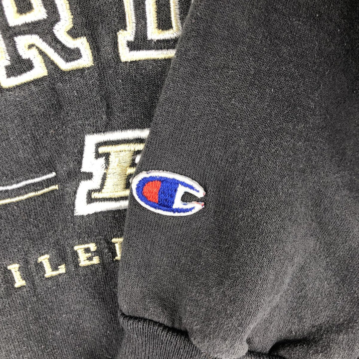 90'S Vintage Champion Purdue University College Sweatshirt, Men's Size L cotton Charcoal Vintage Second Hand