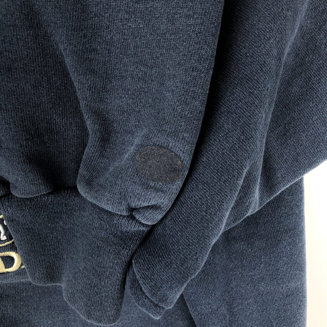90'S Champion NOTRE DAME triple print college sweatshirt, Made in USA, Men's XXL cotton navy blue type Vintage Second Hand